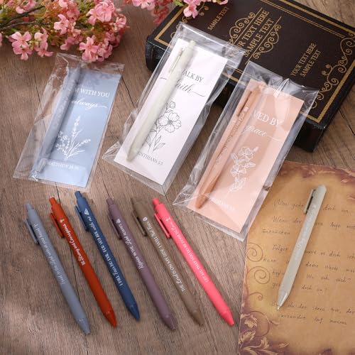 96 Pcs Bible Verse Pens & Scripture Bookmarks Inspirational Christian Gifts