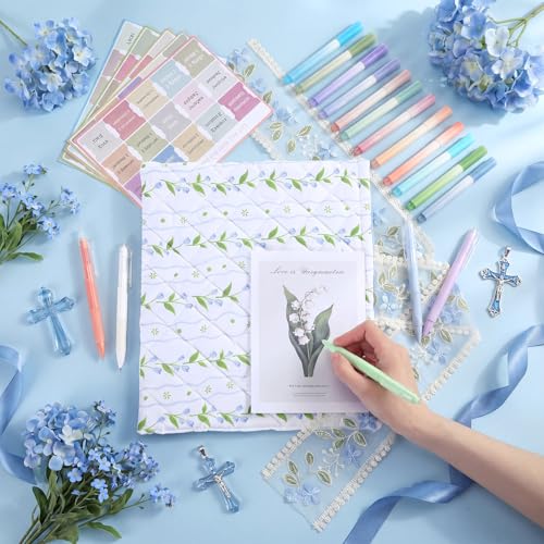 Sadnyy Quilted Bow Bible Cover for Women,lace - color: Lace