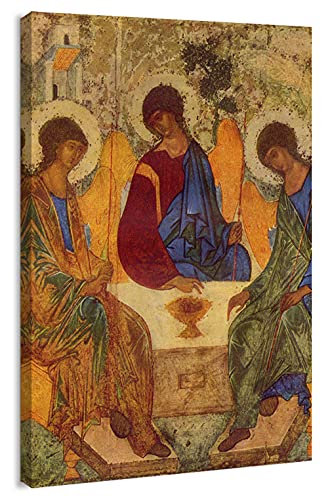 Canvas Print Wall Art - The Holy Trinity by Andrei Rublev - 12x18 inches - color: The Holy Trinity, size: 18"L x 12"W