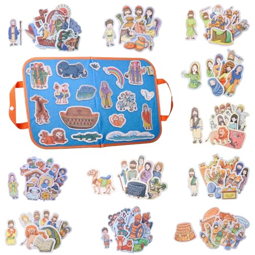 CHEFAN 16 Pack Felt Board Bible Stories Set, Flannel Board Stories