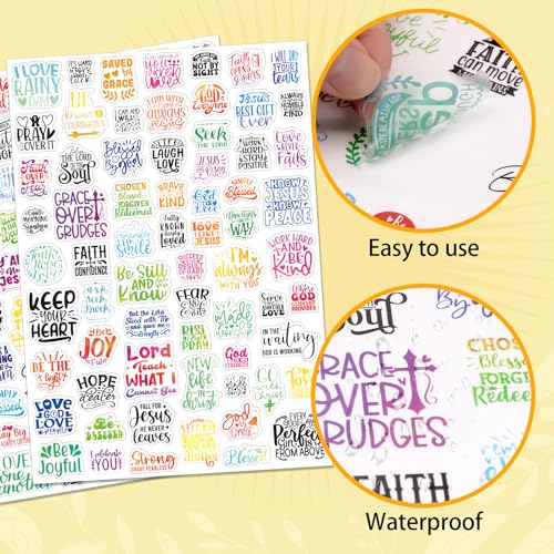 Bible Verse Stickers 819pcs Vinyl Scripture Decals for Crafts