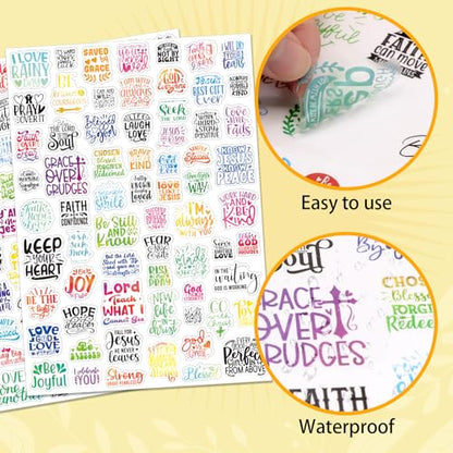 Bible Verse Stickers 819pcs Vinyl Scripture Decals for Crafts