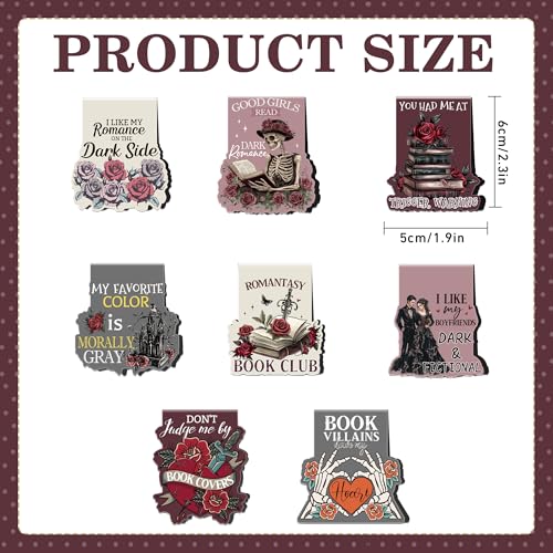 Dark Romance Magnetic Bookmarks, Gothic Book Marks for Women Readers - style: Dark Romance