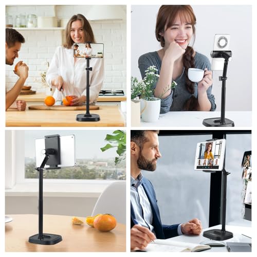 UTEBIT Phone Stand for Desk, 11.8''-17.7'' Adjustable Tablet Phone Holder