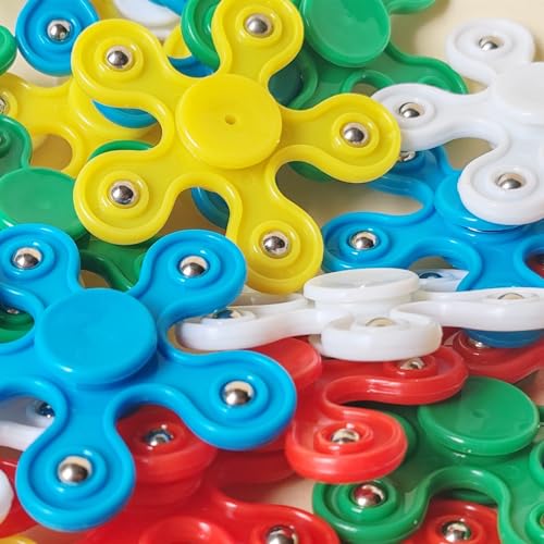 50 Pcs Mini Fidget Spinners Bulk Toys Party Favors for Kids, Goodie Bags Stuffers,Birthday Return Gifts, Treasure Box, Back to School Classroom Reward Prizes-2.4"