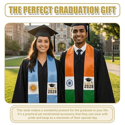 National Flag Graduation Stole Sash - 72" Long Unisex Honors Stole for Students - color: Germany