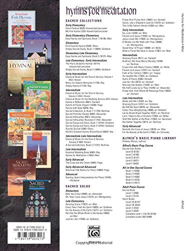Hymns for Meditation: 6 Hymn Arrangements for the Late Intermediate Pianist Suitable for Preludes and Offertories