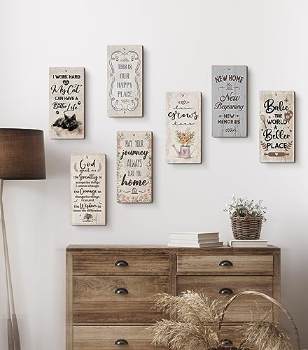 YZEXEZY New Home New Beginning Sign 12"x6" House Warming Gifts for Couple Home Owners House Wall Decor - style: New Home New Beginning