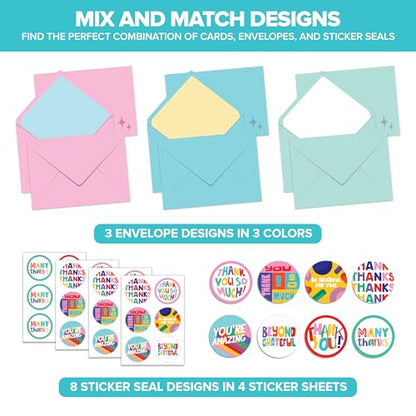 Decorably 24 Pack 6x4in Gratitude Thank You Cards for Teachers