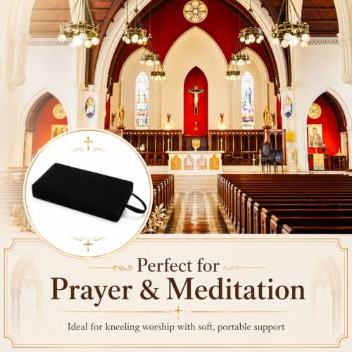 Colingmill Personal Prayer Kneeler Pad 18 3/4 Inch Christian Kneeler Pillow - color: Black