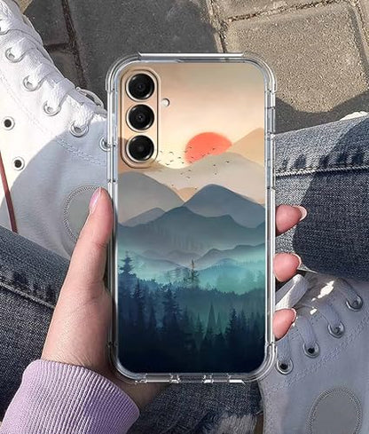Mountain and Sunrise Case for Samsung Galaxy A17,Natural Scenery Painting,Unique Soft TPU Bumper Case,SA17 - color: Mountain and Sunrise, size: Samsung Galaxy A17