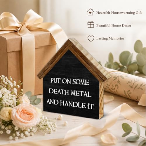 Gothic Home Office Decor, Put on Some Death Metal and Handle It House - color: metal