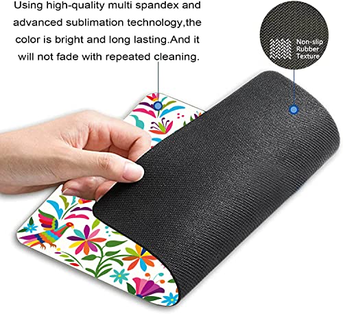 Colorful Mexican Traditional Mouse Pad Non-Slip Rubber Base Gaming MousePads for Computers Laptop Office, Computer Mouse Pad for Wireless Mouse, 9.5"x7.9"x0.12" Inch(240mm x 200mm x 3mm) - color: TSP167