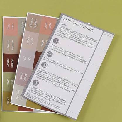 Laminated Bible Tabs, Reposition Large Print Stickers, Easy to Read and Apply Bible Tabs for Women and Man (Earth Tone) - color: Earth Tone