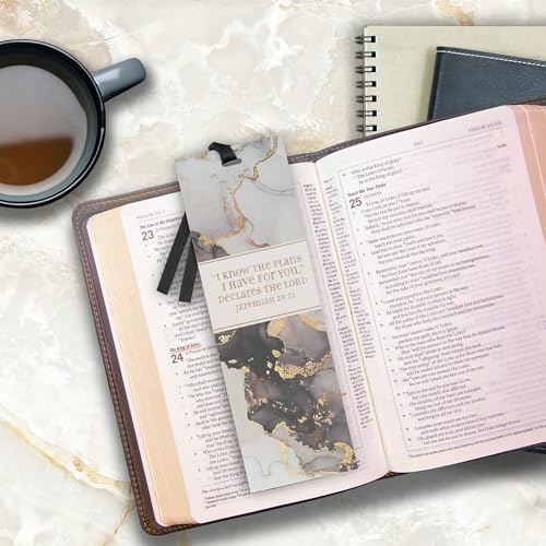 Christian Art Gifts Marble Swirl Cardstock Bookmark: I Know The Plans - style: The Plans