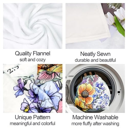 Christian Gifts for Women, Religious Birthday Gifts for Women Throw Blanket - color: Flower-god Says You Are