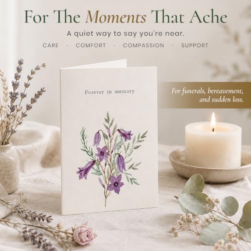 24 Box of Sympathy Cards with Envelopes - 4×6", 300 GSM - color: Floral
