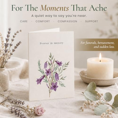 24 Box of Sympathy Cards with Envelopes - 4×6", 300 GSM - color: Floral