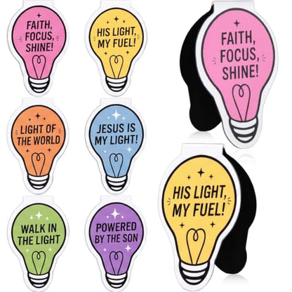 Eaasty 60 Pcs Vbs Light Bulb Magnetic Bookmarks for Illumination Themed - style: Pastel Bulb
