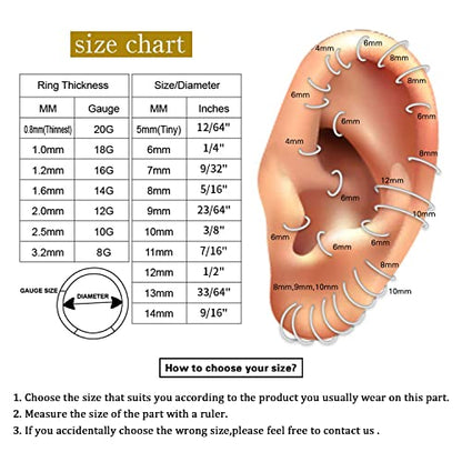 16G Cartilage Earring Hoop 316L Surgical Steel Daith Helix Conch Earrings Tragus Rook Earrings CZ Opal Septum Jewelry Seamless Clicker Nose Rings Hinged Segment Ring Hoop Earring for Women Men - color: 1PC,Silver,Sawtooth Shape with CZ