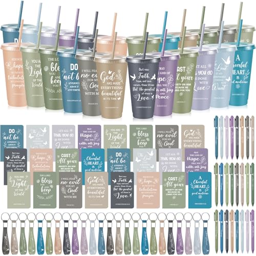Hollowfly 24 Set/96 Pcs Christian Church Religious Gifts(Light Morandi) - color: Light Morandi