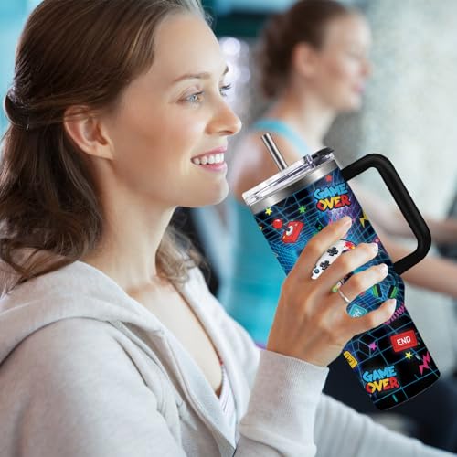 Christian Gifts for Women 40oz Tumbler - Insulated Travel Mug with Handle (Gamer, 40 Ounces) - color: Gamer