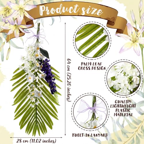 Cinnvoice Palm Sunday Wreath Artificial Front Door Wreath - style: Palm Sunday
