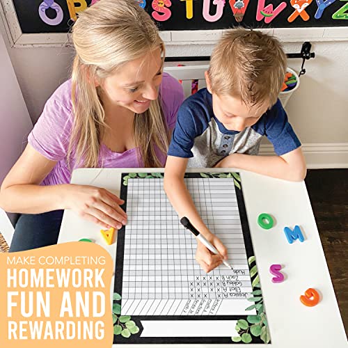 Attendance Chart for Classroom -4pc Laminated Chore & Reward Chart for Kids - color: Farmhouse Classic