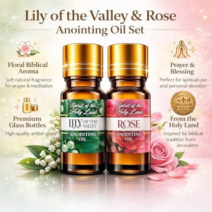 TALISMAN4U Lily of the Valley & Rose Anointing Oil from Jerusalem 2 x 10 ml