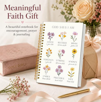 Bible Journal for Women, Christian Gifts for Women - color: Christian Floral Notebook Journal