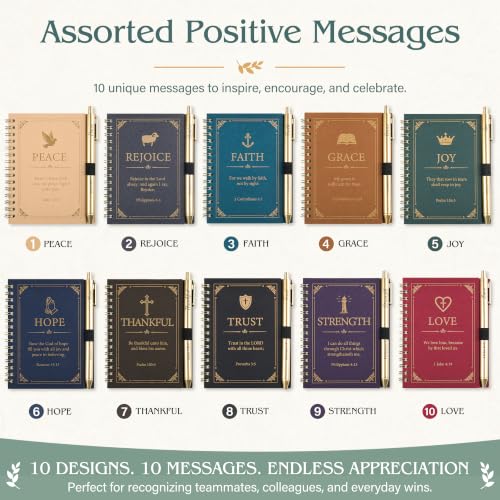INSADA 10 Sets Christian Gifts, Prayer Journals with Pens for Church Groups