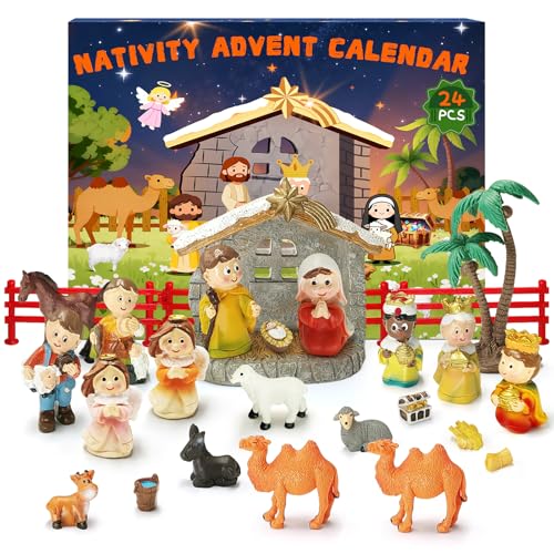 Little People Advent Calendar 2026, 24-Day Christmas Countdown Nativity Set