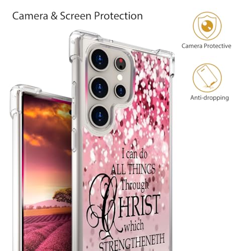 for Samsung Galaxy S25 Ultra Case - Pink Bible Verses - color: Pink Bible Verses, size: Galaxy S25 Ultra