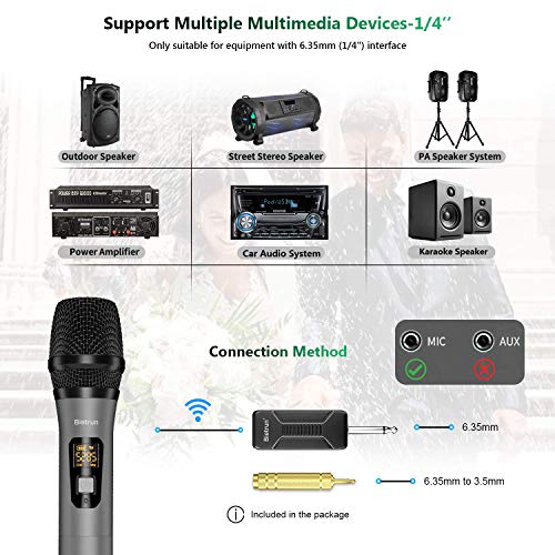 Bietrun WXM02 with 2 Pack Mic Stand