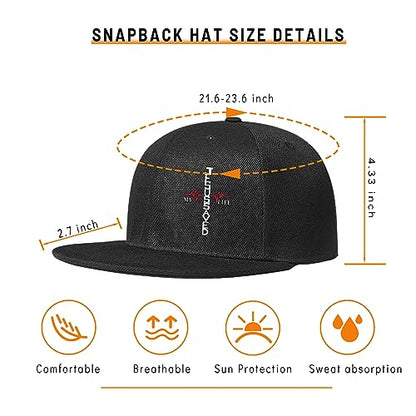 Chef Hat Flat Bill Hats for Men Funny Double Knives Kitchen Adjustable Baseball Cap Snapback Hat for Women - color: Saved My Life