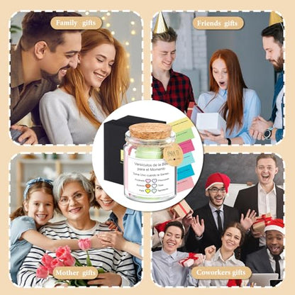 Spanish Bible Verse Jar Read Me Bible Verses Jar Tarro De Versículos Bíblicos En Español Christian Gift for Mom Women Men Regalos Cristianos Para Mujer Spanish Scripture Prayer Hope Cards with Box - style: Spanish