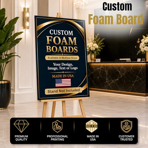 Custom Poster Boards by BCB Print | Personalized Foam Display Sign | Lightweight Durable Presentation Board | Premium Graphic Printing | Made in USA | 24x36 inch (Stand not Included) - color: Foam Board