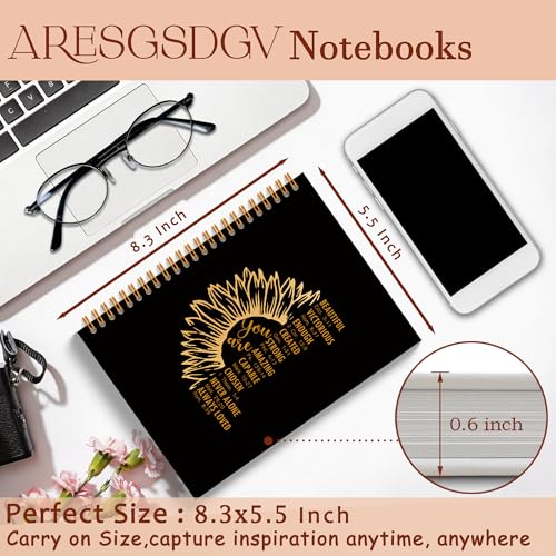 Sunflower Christian Journal for Women, Inspirational You Are Bible Notebooks for Note Taking, Church Notes Journal, Prayer Religious Spiral Notebook 5.5x8.3 Inch - color: SJ You are