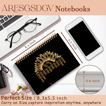 Sunflower Christian Journal for Women, Inspirational You Are Bible Notebooks for Note Taking, Church Notes Journal, Prayer Religious Spiral Notebook 5.5x8.3 Inch - color: SJ You are