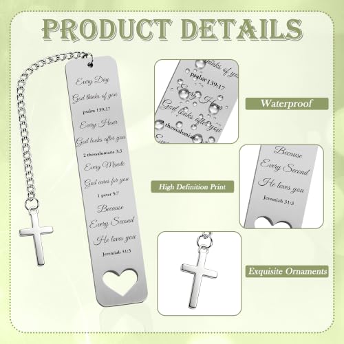 Bible Book Mark for Women, Every Day Metal Christian Gift Set with Pen - style: Every Day