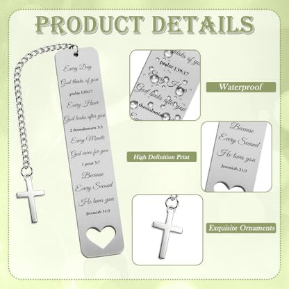 Bible Book Mark for Women, Every Day Metal Christian Gift Set with Pen - style: Every Day