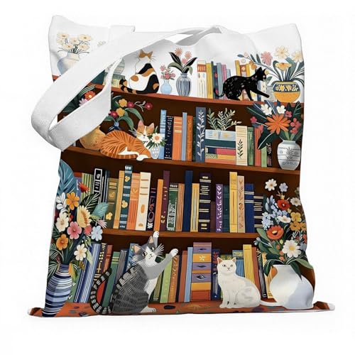 Book Canvas Bag, Read Tote Bag, Inspirational Canvas Bag. - color: White Read Inspirational-07