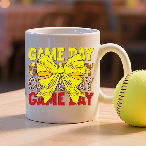 UV DTF Cup Wrap - 20 Sheets Softball UV DTF Cup Wraps for 16 OZ Glass Mugs, Sport Mama Bow Ball UVDTF Stickers, Waterproof Rub on Transfer Decals for DIY Water Bottle Tumbler Crafts - style: Softball