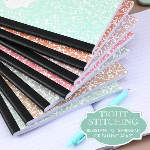 Colarr 8 Pack Composition Notebook Wide Ruled Marble, Boho Color - color: Boho Color