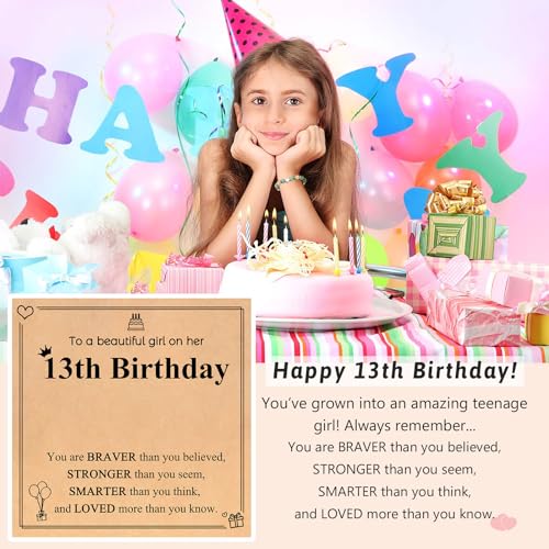 UPROMI To My Daughter/Granddaughter/Niece Bracelet Gifts for Girls - style: 13th Birthday