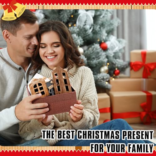 Yuntau 6 Pcs Christmas Table Decoration Wood Table Centerpiece, Window Pane - style: Window Pane