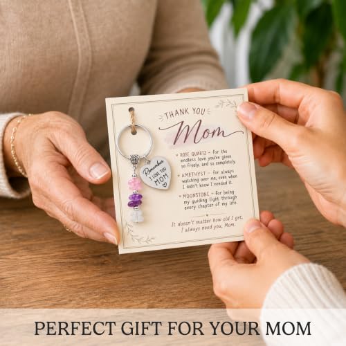 Crystal Keychain Gifts For Women, Friend, Coworker, Daughter, Mom, Faith - color: Thank You, Mom