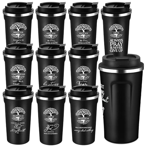 Meanplan 10 10 Set Christian Bible Verse Cup, Poetry Theme, Black - color: Black, size: Poetry Theme