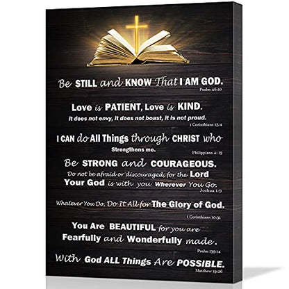 Christian Gifts for Women Motivational Wall Art for Living Room Bedroom Bathroom Kitchen Décor Inspirational Bible Verse Christian Canvas Wall Art Framed Wall Art Rustic Scripture God Says Canvas - size: 24"L x 16"W