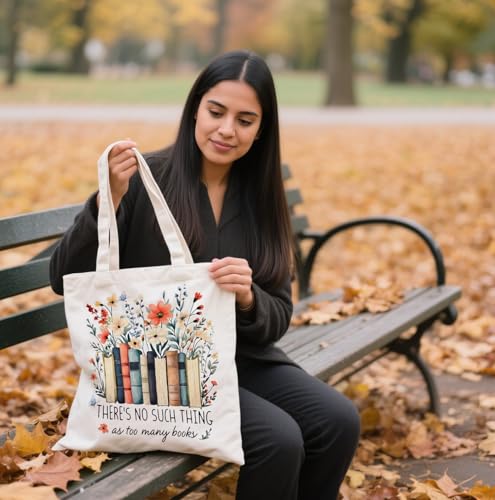 Book Canvas Bag, Read Tote Bag, Inspirational Canvas Bag. - color: White Read Inspirational-06